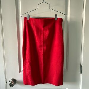 Elegant Red Women's Pencil Skirt
